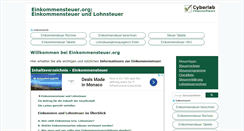 Desktop Screenshot of einkommensteuer.org